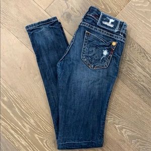 MEK Distressed Skinny Jeans